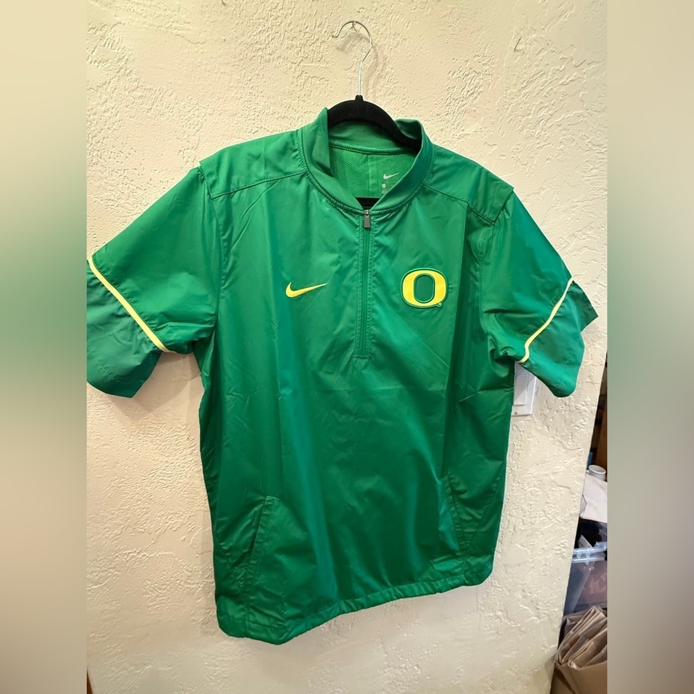 Nike Oregon Ducks Kelly Green Short Sleeve Athletic Quarter Zip Lightweight Top